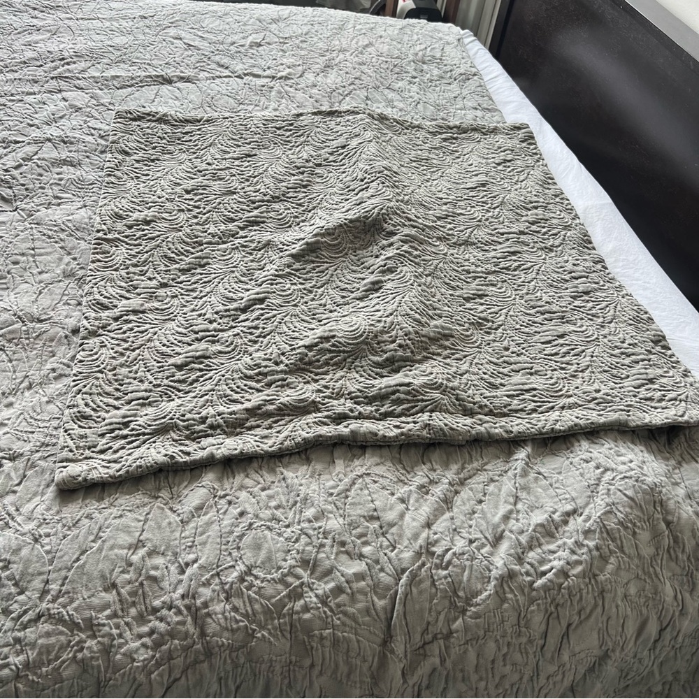 Euro grey pillow sham